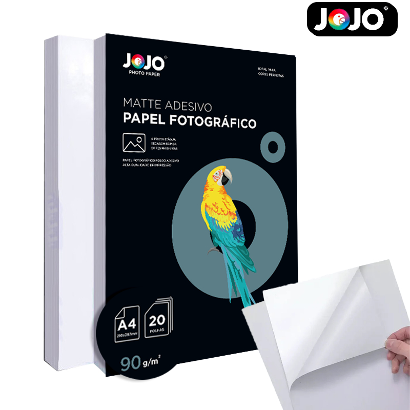 700 Folhas MATTE ADESIVO 90g A4 Papel Fotográfico Fosco Resistente a Água JOJO BRASIL