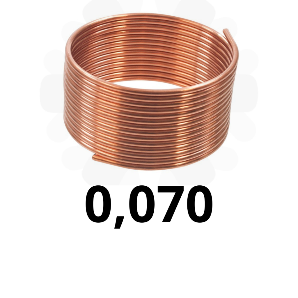 TUBO CAPILAR 0,070 POLEGADAS COBRE PARA REFRIGERAÇÃO - 3MTS