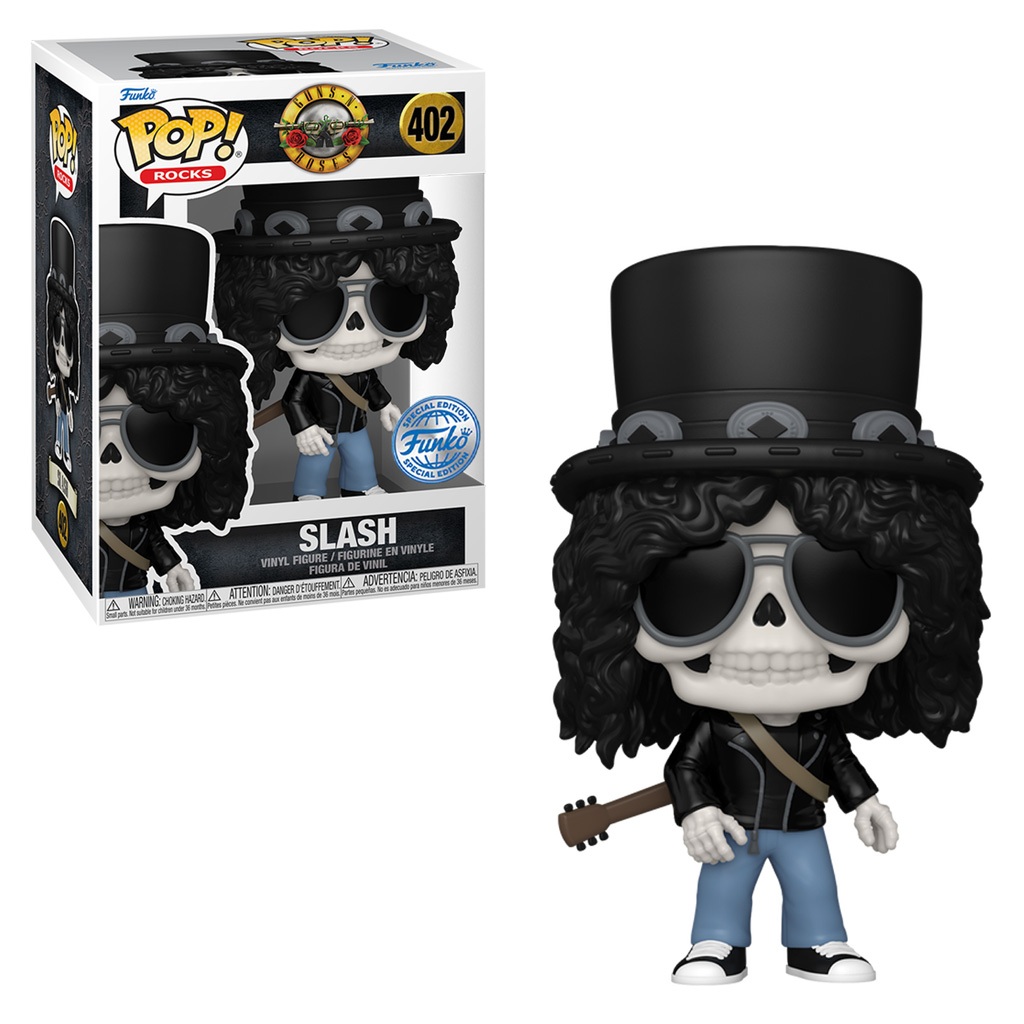 FUNKO POP ROCKS GUNS ROSES SLASH SKELETON *EX* 402 NOVO ORIGINAL