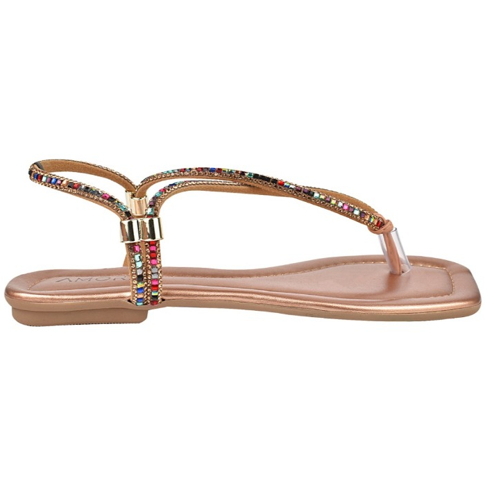 Sandália Rasteirinha Feminina Flat Pedraria Tiras Casual Verão Promoção em Oferta na Shopee