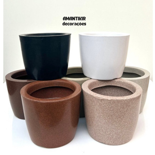 Vaso de Planta Decorativo Reciclável em Polietileno Moderno, Cone Redondo Liso Cód. B96 em Oferta na Shopee
