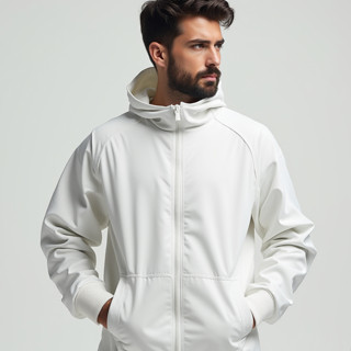 Jaqueta agasalho corta vento masculino de frio forrada academia esporte moto branca