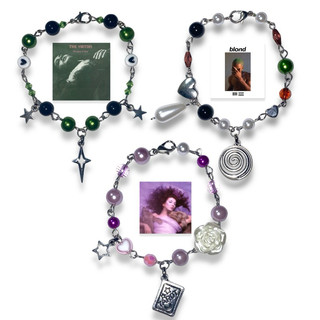 Pulseira inspirada em álbuns Aço Inox Colar Frank Ocean Choker Kate Bush The Smiths Lana Del Rey Aesthetic Acessórios