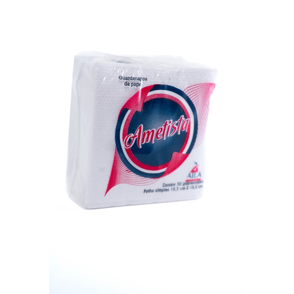 Guardanapo De Papel Branco Folha Simples 1000un 19,5 x19,5cm  - Ametista