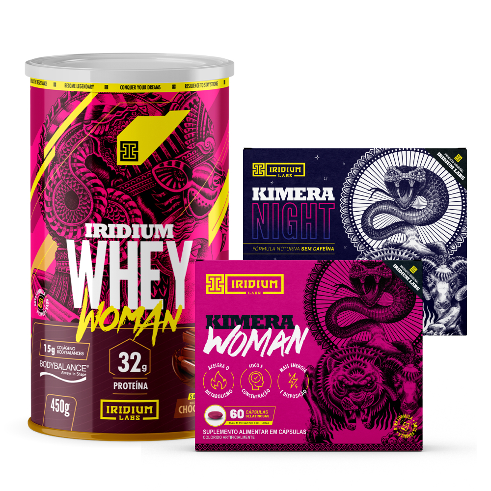Whey Protein Woman 450g +  Kimera Night + Kimera Woman - Iridium Labs - Health