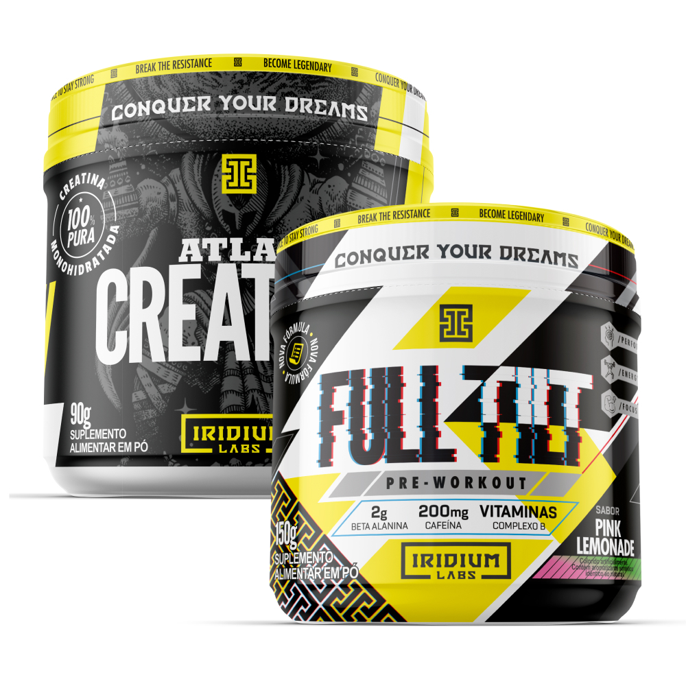 Full Tilt Pré-treino - 150g + Atlas Creatina - 90g - Iridium Labs em Oferta na Shopee