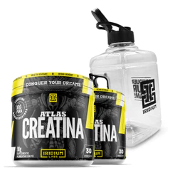 Kit 2x Creatina Atlas 90g + Galão 1,5L - Iridium Labs