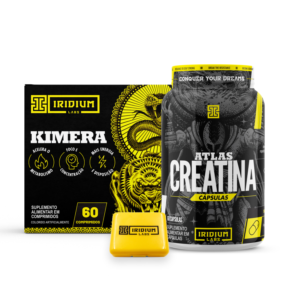 Kit Kimera Thermo + Atlas Creatina 60 Caps + Porta Cápsula -  Iridium Labs em Oferta na Shopee