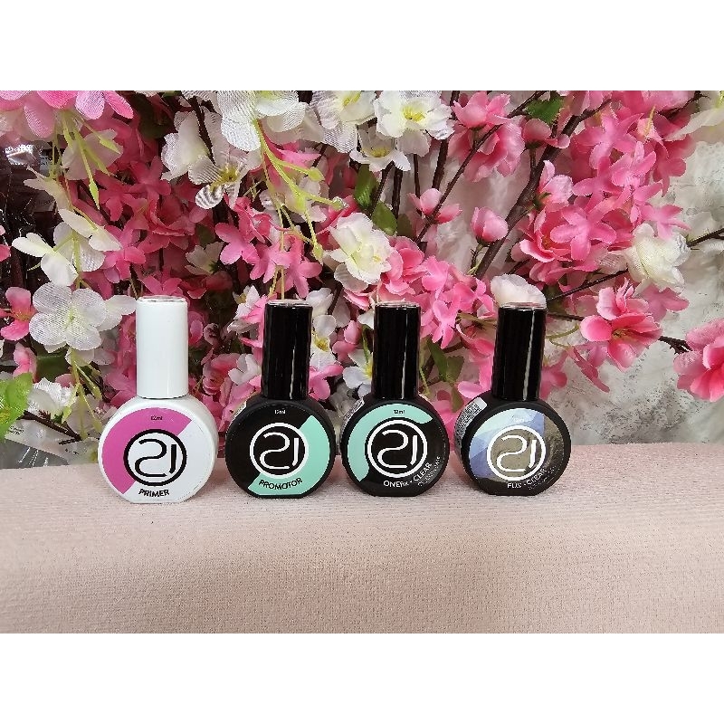 Kit preparadores Nails 21 blindagem alongamento banho de gel