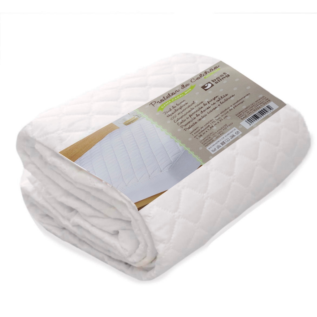 Capa de Colchao Impermeavel Casal Box Elastico Protetor Colchão Antialergico 138xm X 188cm