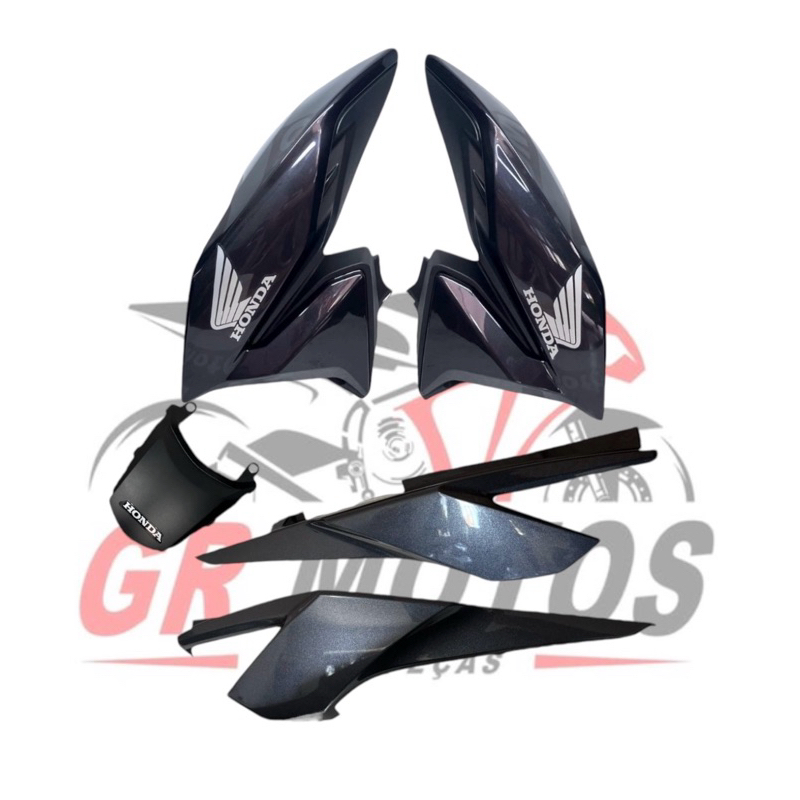 KIT CARENAGEM MOD HONDA CG TITAN160 2022 PRATA METÁLICO EMBARE