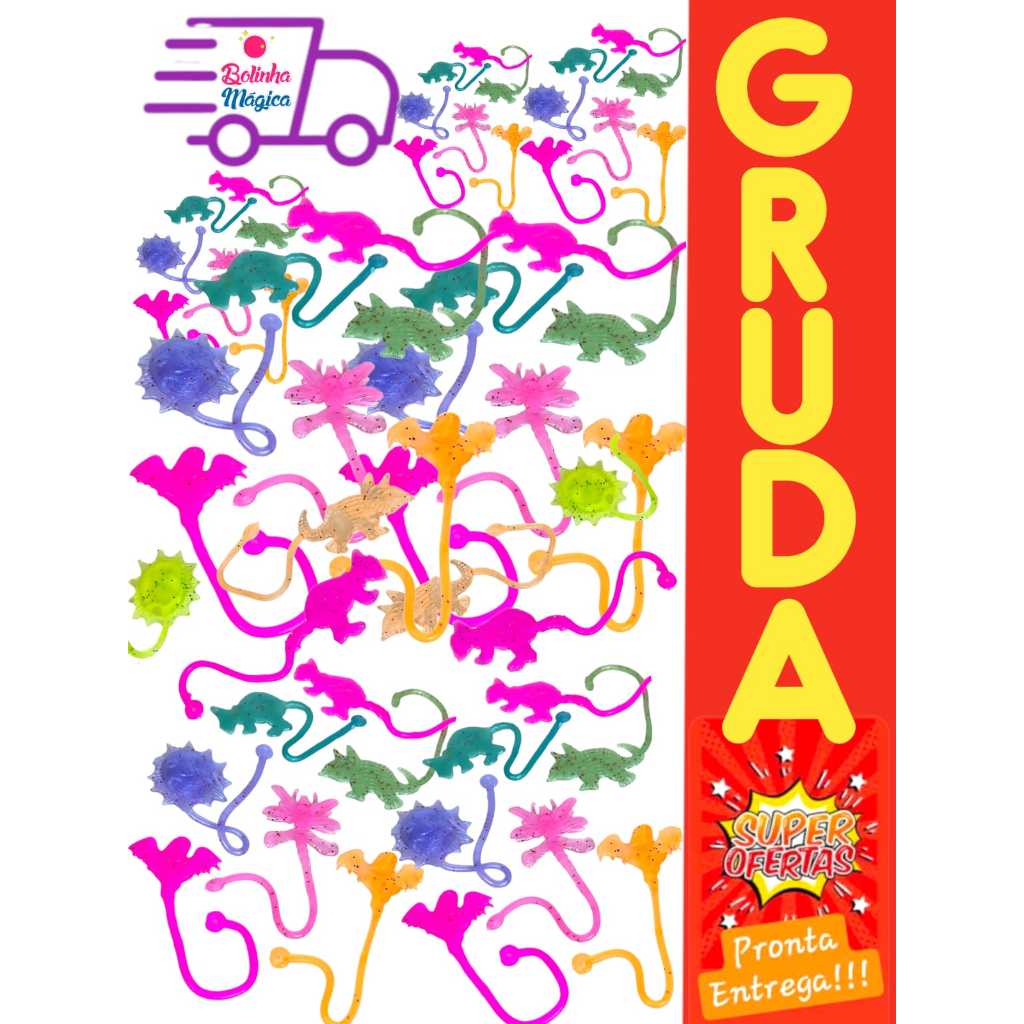 30 Geleca Gruda Sem Capsula P/ kit Festa Lembrancinha Aniversario Prenda Criança Quermesse novo