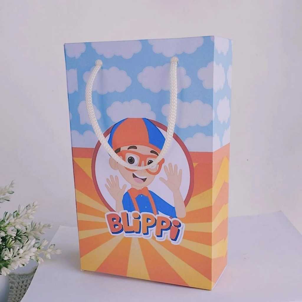 ENVIO RÁPIDO Kit Sacolinha Surpresa Festa Personalizada BLIPPI | Lembrancinhas | Aniversário | PEGUE E MONTE
