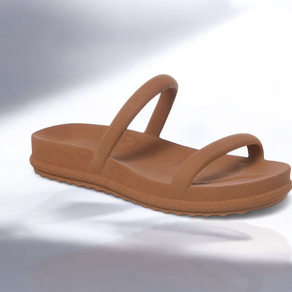 Sandália Papete Feminina Injetada Basica 2 Tiras Ultra Confortável Moderno Macio Elegante Plataforma