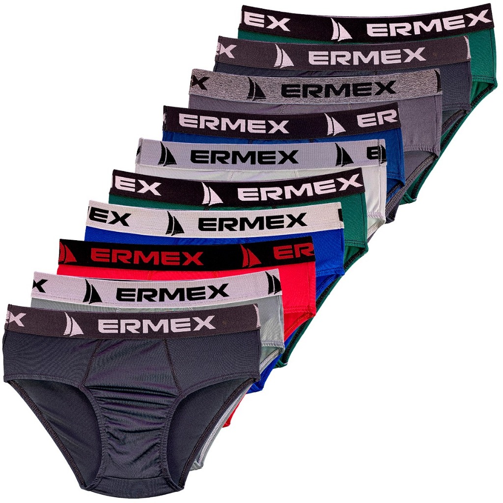 Kit 10 cuecas Slip Tradicional Microfibra Ermex original