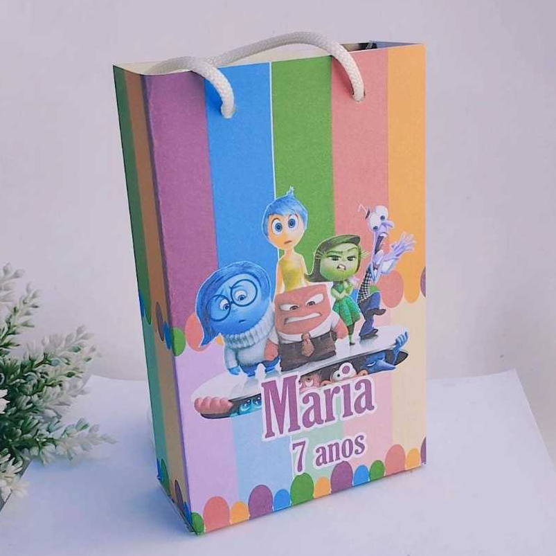 Kit Sacolinha Surpresa Festa Infantil Personalizados DIVERTIDAMENTE | Lembrancinhas | Aniversário | PEGUE E MONTE