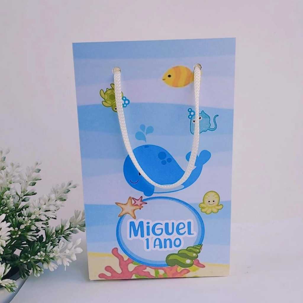 Kit Sacolinha Surpresa Festa FUNDO DO MAR Personalizados | Lembrancinhas | Festa infantil | Aniversário | Caixinhas