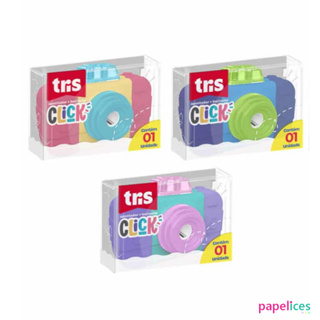 Apontador 3 em 1: Com Depósito, Borracha e Rolinho em formato de câmera – Tris Click em Oferta na Shopee