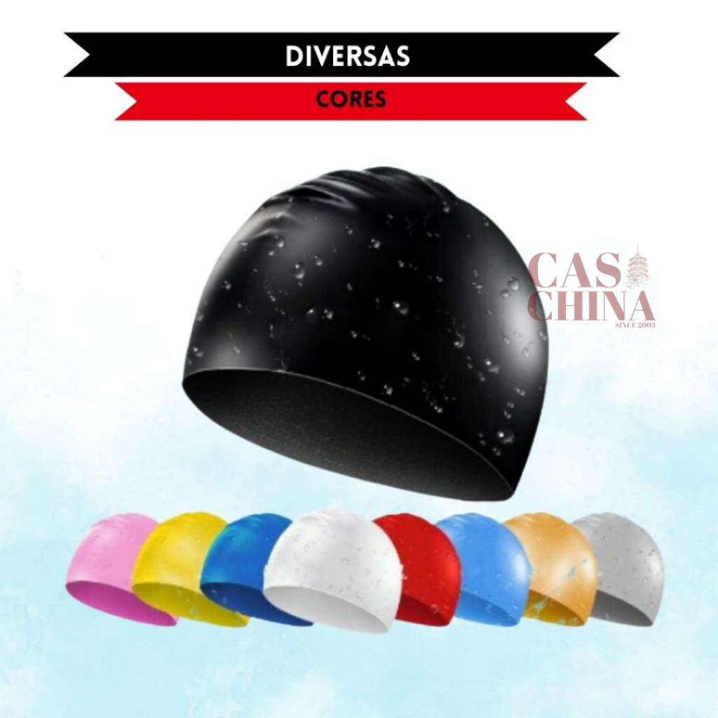 Touca De Silicone Para Natação Jovens E Adultos diversas cores