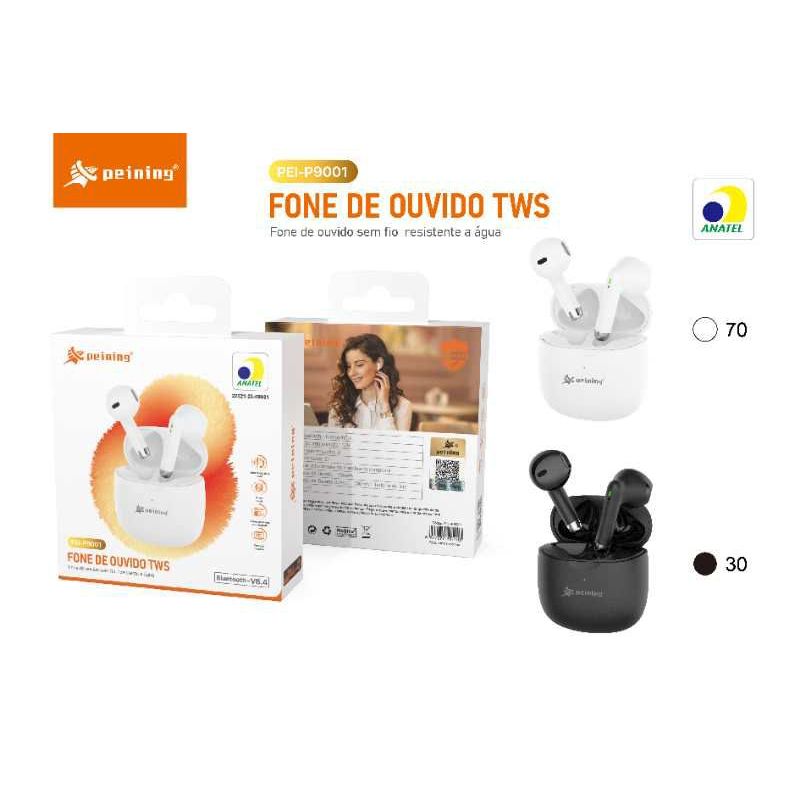 PEINING FONE DE OUVIDO TWS PEI-P9001 - Audio