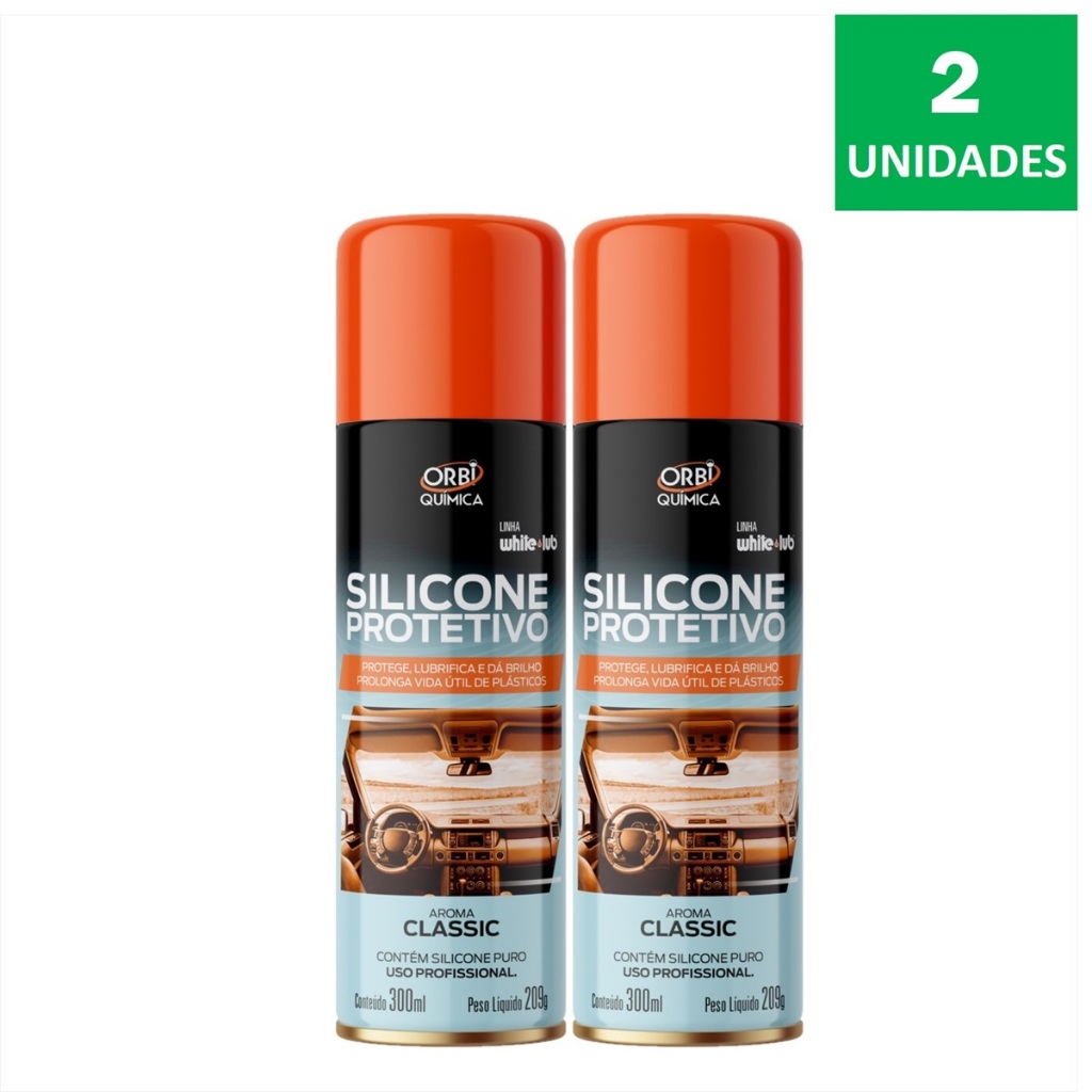 Silicone Protetivo Spray 300Ml Classic Orbi - Kit Com 2x