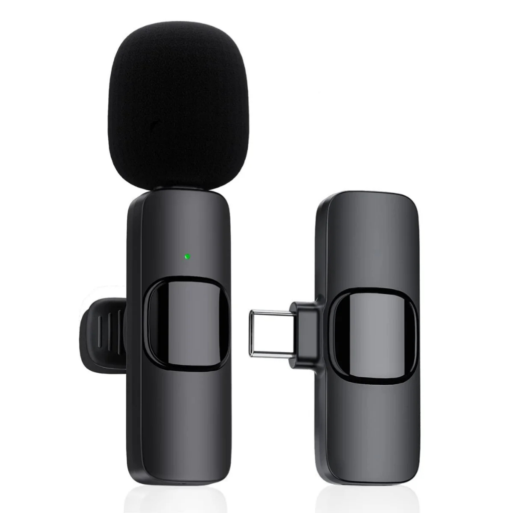 Microfone Lapela Wireless Bluetooth Para Celular Conector  Tipo C - K9