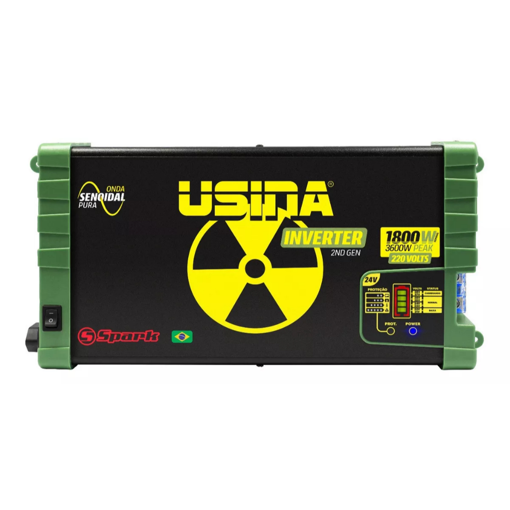 Inversor Usina Onda Senoidal Pura 1800w 24v 220v 3600w Pico em Oferta na Shopee