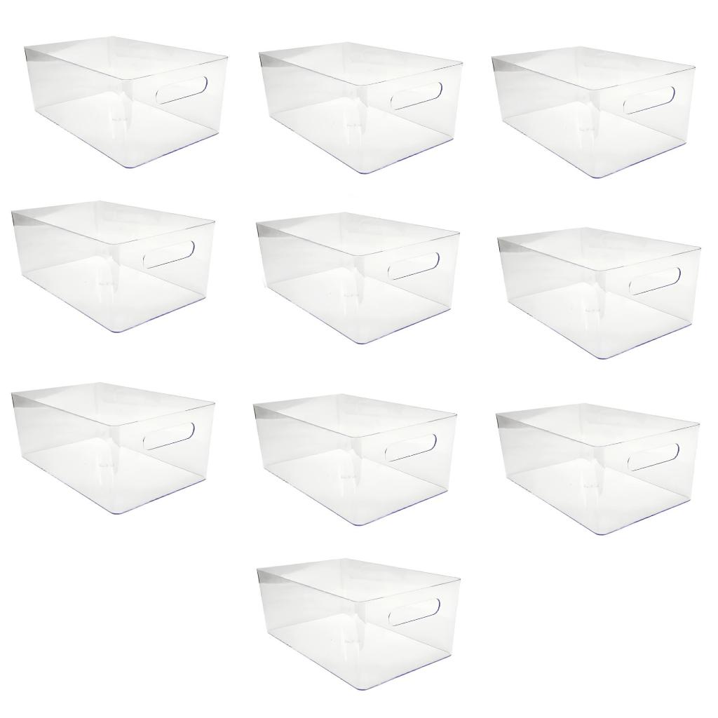 KIT 10 Caixa Cesta Organizadora Multiuso em Acrílico em Oferta na Shopee