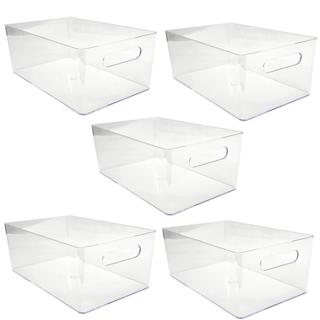 KIT 5 Caixa Cesta Organizadora Multiuso em Acrílico em Oferta na Shopee