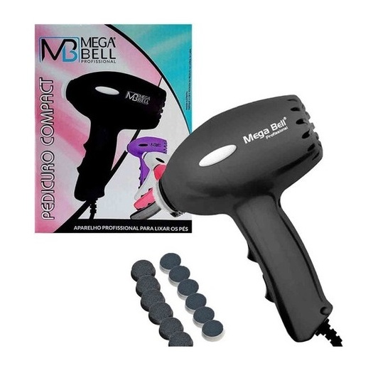 Pedicure Compact Motor Lixar P/ Pé Megabell 110v Cor aleatória mais 100 lixas 30mm brinde