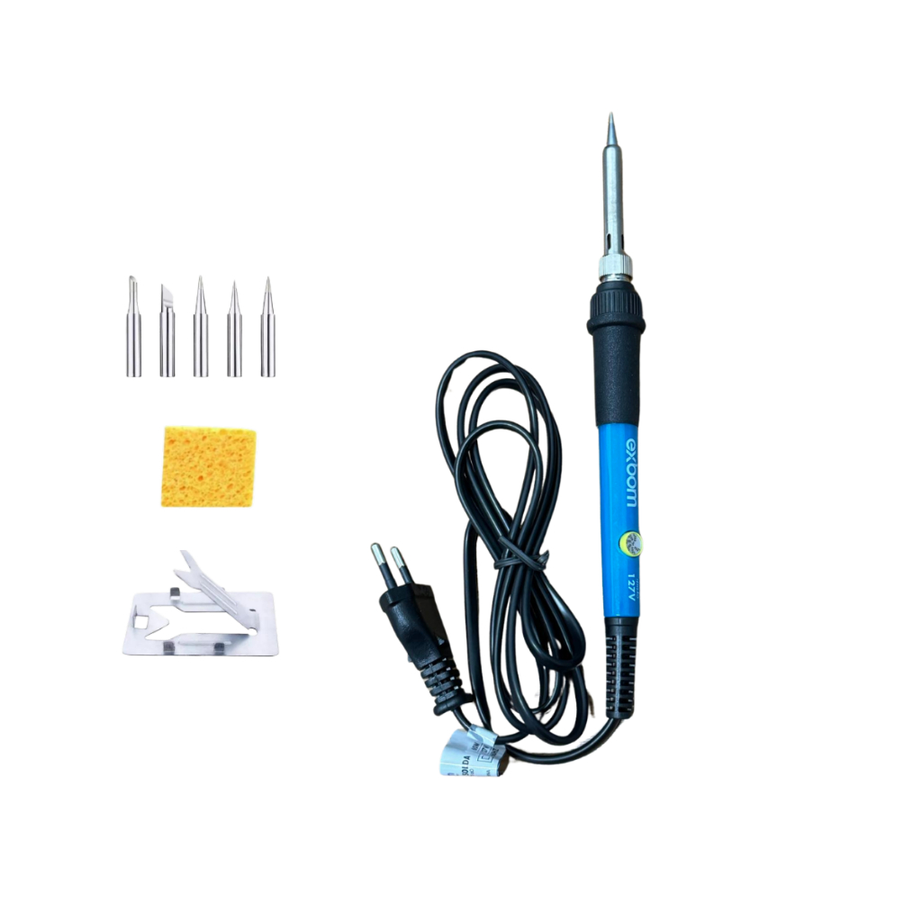 Ferro De Solda Ajustável 60W Com Regulagem De Temperatura + 5 Pontas em Oferta na Shopee
