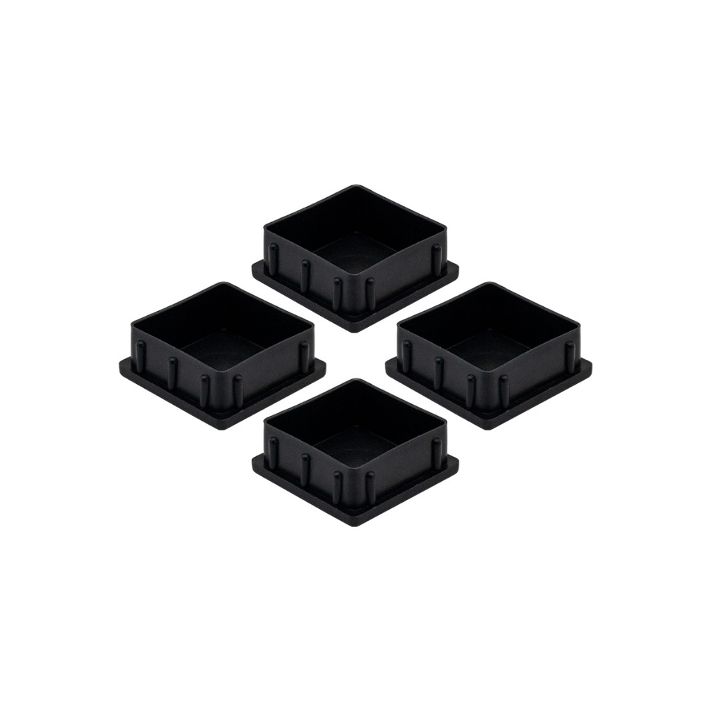 4 Peças Ponteira Quadrada Interna Tampa Perfil Metalon 50x50