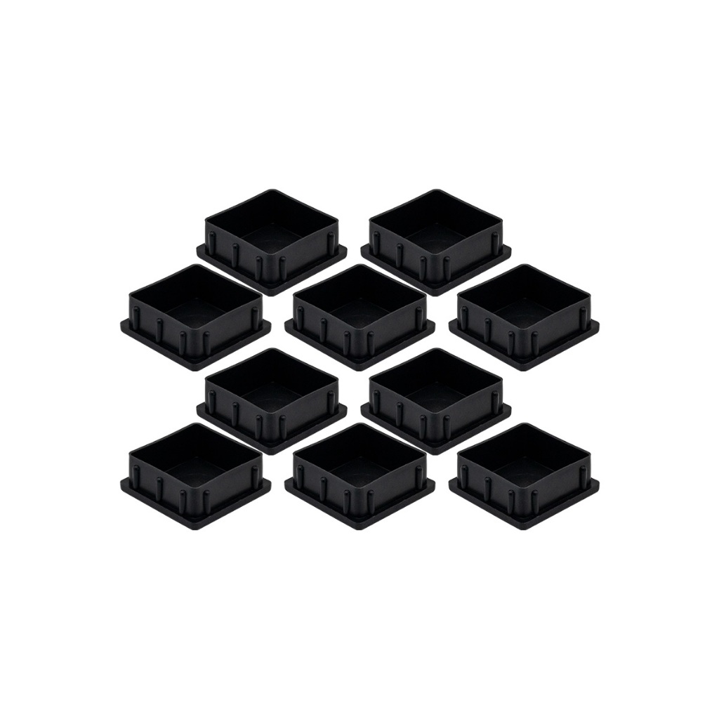 Kit Com 10 Ponteiras Interna Tampa Metalon 50x50 Quadrado Pead