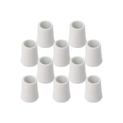 Kit Com 24 Ponteiras Protetora Pé Escorredor Cadeiras Pé Fino 1/4 Pvc