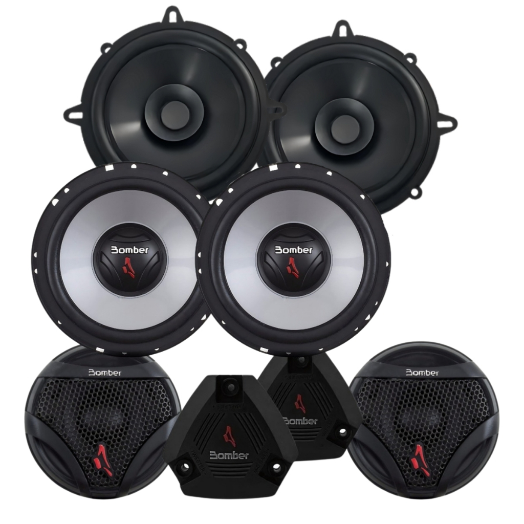 Kit 2 Vias 6  Bomber Upgrade 200w + Par de 5  Bomber Coaxial 100w em Oferta na Shopee