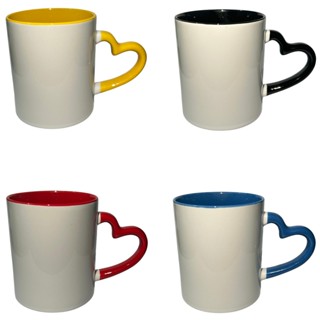 Canecas Alça de Coração 325ml Diversas Cores para Sublimação 12 Unidades em Oferta na Shopee