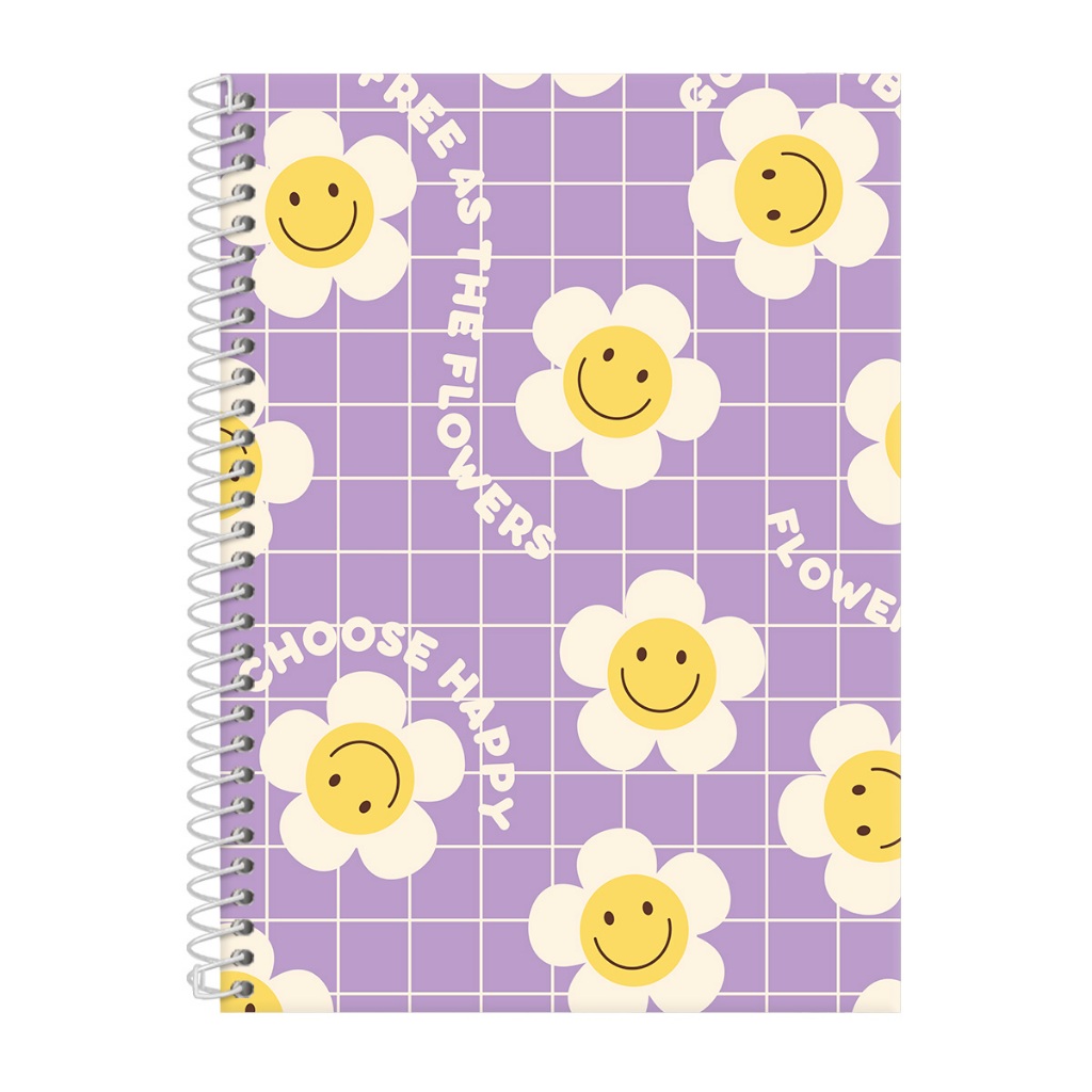 Caderno Colegial Capa Dura Matérias Feminino Retrô Good Vibes Cores em Oferta na Shopee