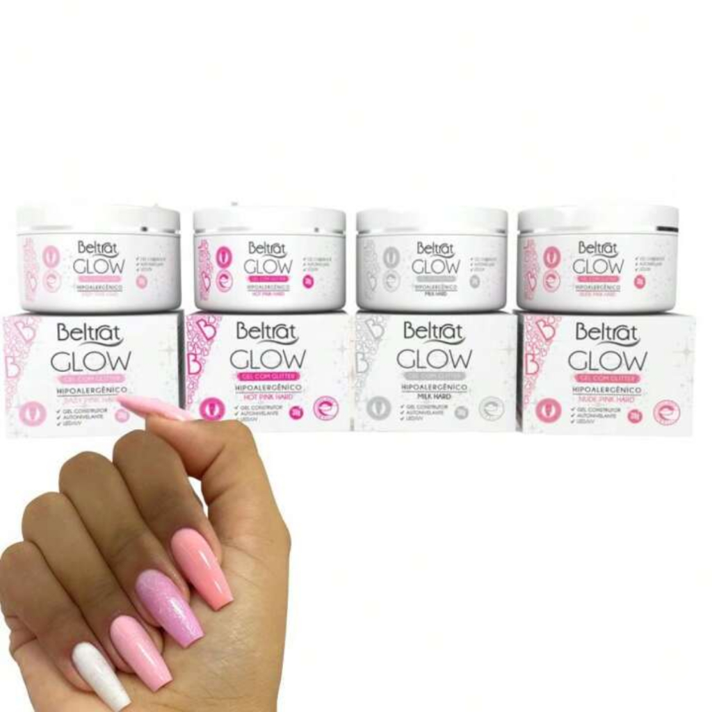 Gel Glitter Glow  Hard Beltrat 30g - Unhas De Gel