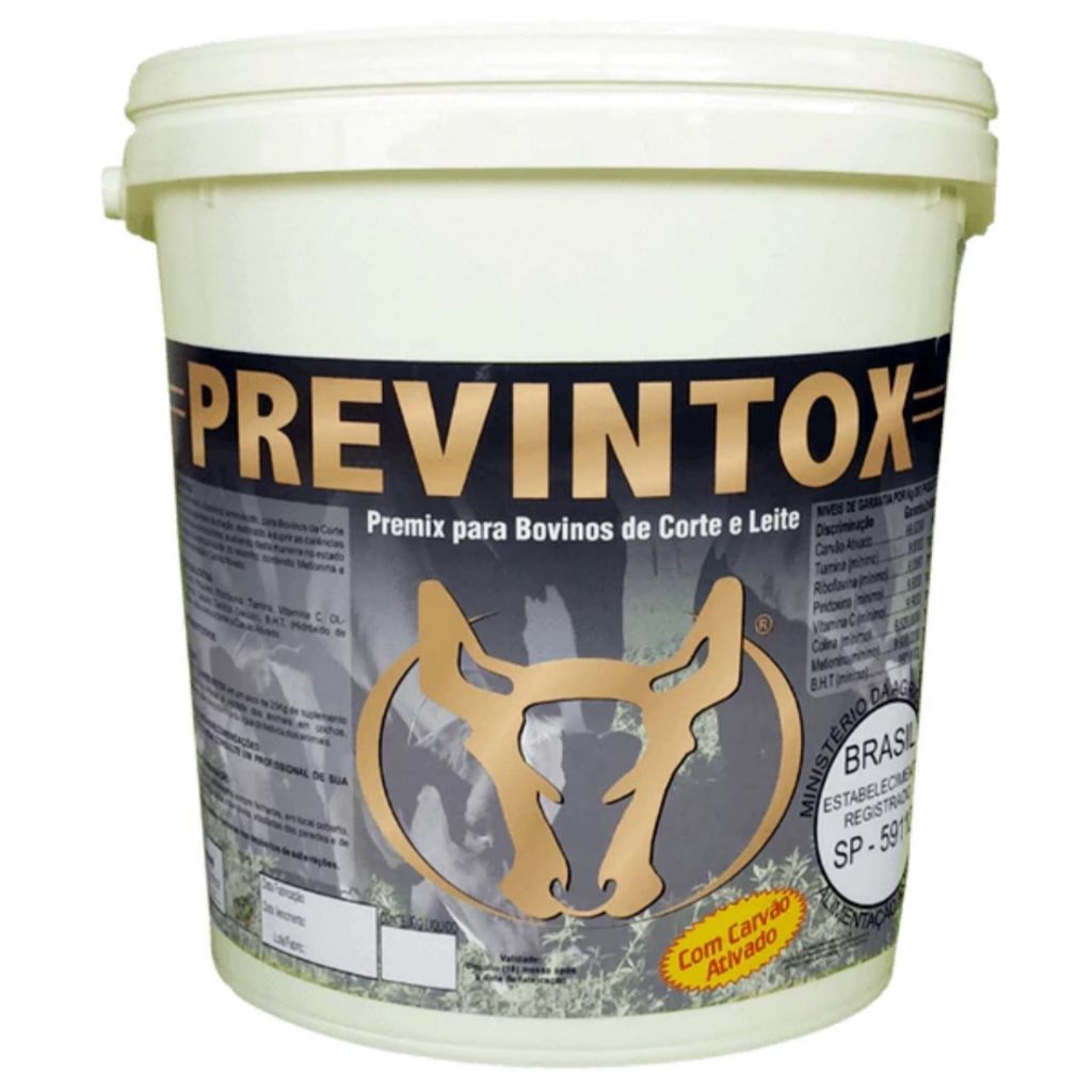 Previntox 10 kg Com Carvão Ativado Premix para mistura - Agrocave