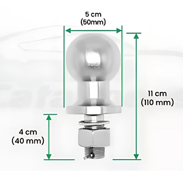 Bola Esfera Cromada Engate Reboque Rabicho Completa Pino Aço em Oferta na Shopee