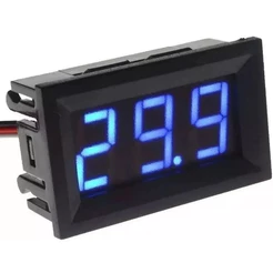 Voltímetro Digital 12-24V Led 3 Fios Azul ou Vermelho Medidor Tensão Bateria Som Automotivo