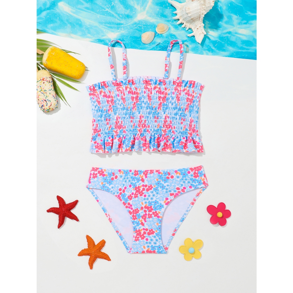 RWX VEST Conjunto de Biquíni Feminino: Encantadora Estampa Floral para um Verão Radiante! 2024 - I3053