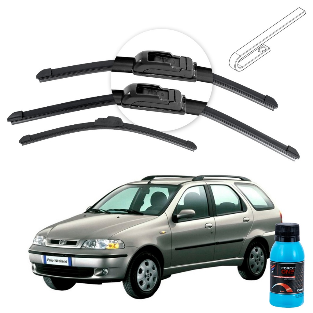 Palheta Limpador de Parabrisa Fiat Palio Weekend G2 ano 01 a 03 Universal Dianteira e Traseira em Oferta na Shopee
