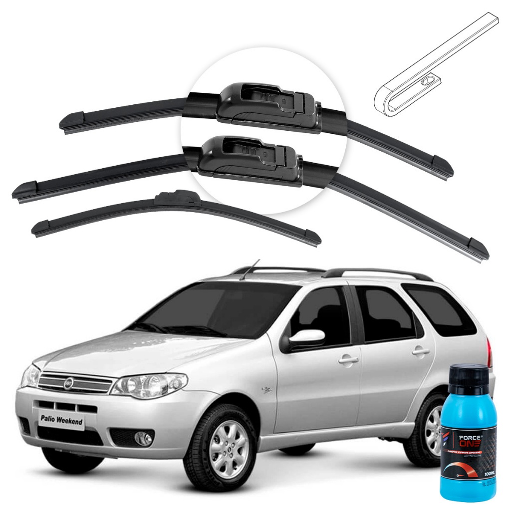 Palheta Limpador de Parabrisa Fiat Palio Weekend G3 ano 04 a 07 Universal Dianteira e Traseira em Oferta na Shopee