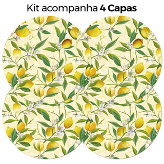 Kit 4 Capas para Sousplat Decorativo Limões 35X35 cm ENVIO RÁPIDO!! em Oferta na Shopee
