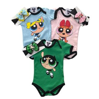 Body Bebê - Menina - Super Poderosas + Laço - Mesversario em Oferta na Shopee