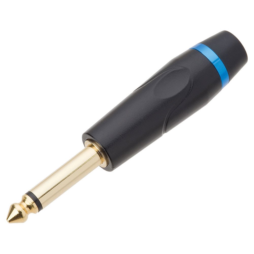 Plug P10 Mono Metal Preto Profissional Microfone Guitarra C/5 Peças Tozz