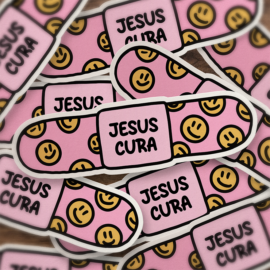 12 Adesivos JESUS CURA em Vinil Adesivo à Prova D'Água Evangelismo e Decoração em Oferta na Shopee