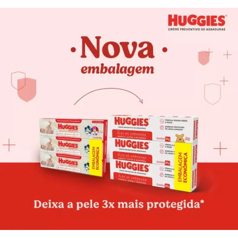 Pomada Antiassadura Huggies Supreme Care 3 bisnagas com 80 g em cada