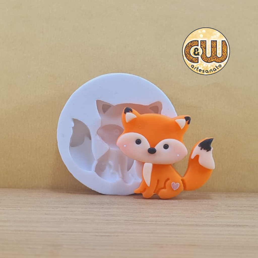 Molde de Silicone Raposa Raposinha Confeitaria e Artesanato